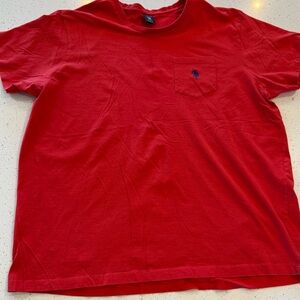 XXL US Polo Assn V-Neck Tee Mens T-Shirt Cotton Short Sleeve Shirt Red Summer